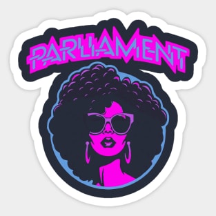 Retro Parliament Funkadelic Retro Afro Rock Music Satire 70's Sticker